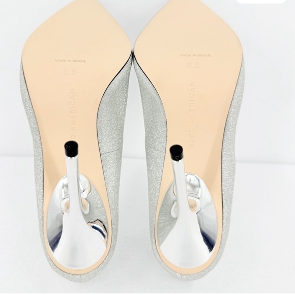 Good American Shimmering Silver Heels - Picture 5 of 10